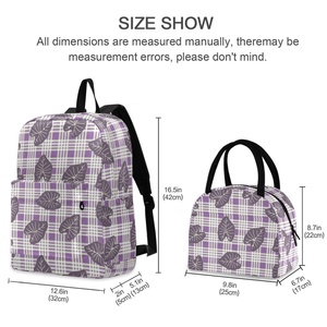 Hawaii Kalo Design Custom Print Waterproof Lightweight Students <b>Backpack</b> Book Bags <b>Kids</b> Children School Bag Set with Lunch Box - Product Image 2