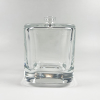 Flacon de parfum carré classique personnalisé de 100 ml en verre épais avec pulvérisateur et emballage élégant de luxe