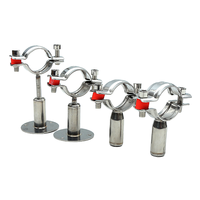 Supports réglables en acier inoxydable 304 316 pour tuyaux, avec sangles de fixation forgées argentées