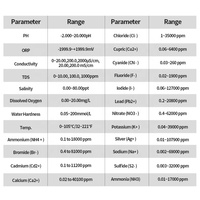 Détecteur de qualité de l'eau portable multi-paramètres Ion DO PH EC TDS avec ATC CE ISO pour le traitement de l'eau, les tests agricoles