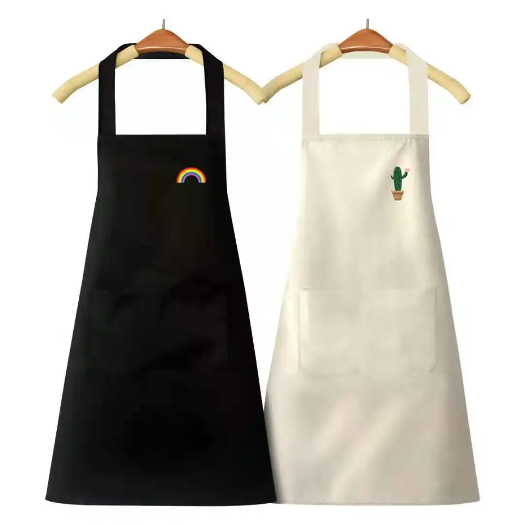 Can Be Custom Print Polyester Kitchen Aprons For Woman Men Chef Stylist Grill Restaurant Bar Shop Cafes Beauty Nail Master Apron