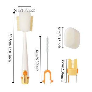 5-in-1cup Washing Tool for Household Use Multifunctional Cup Brush Water Cup <b>Thermos</b> Cup Brush Milk <b>Bottle</b> Cleaning Sponge Brush - Product Image 2