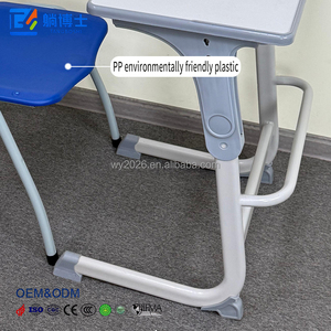 Duurzame C-vormige bureau- en stoelenset, nieuwe stijl schoolbureau en -stoel, schoolmeubelen leveranciers - Product Image 3