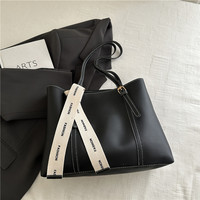 Sac fourre-tout d'épaule grande capacité pour femme, style coréen 2026, nouvelle collection, en PU avec fermeture éclair, doublure polyester, haute qualité