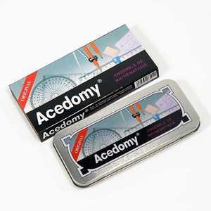 Schul bedarf Blechdose Mathe Set 13 Stück Instrument Iron Box Academy Mathematisches Set - Product Image 1