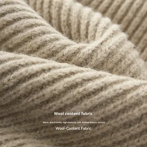 Áo len cổ lọ nửa khóa kéo nam phong cách đường phố cổ điển, mẫu mới mùa đông 25, kiểu dáng cardigan tiền cổ điển, dệt kim, dáng rộng, thoải mái - Product Image 2