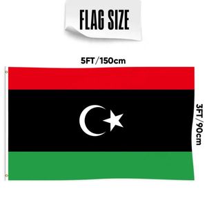Bandera de Libia al por mayor de 3x5 pies, doble cara, 3 capas, poliéster resistente, para exteriores, bandera nacional libia, Drapeau <span class=keywords><strong>Libye</strong></span> - Product Image 2
