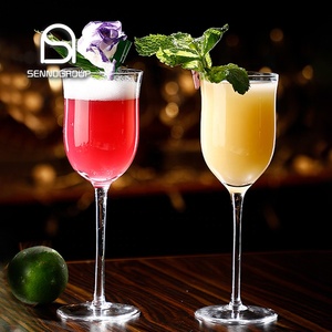 Classic Clear V-Shape Cocktail <strong>Glass</strong> for <strong>Engagement</strong> Party Straight-stemmed Cocktail <strong>Glasses</strong> - Product Image 1