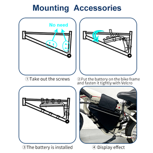Электрические велосипеды литий-ионный треугольный аккумулятор высокой емкости водонепроницаемый аккумулятор для электровелосипеда 36 В/48 В/52v60В/72 В 10 ~ 40 А - Product Image 5