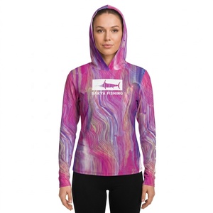 Ingrosso Set da Pesca da Donna con Design a Sublimazione UPF 50, Asciugatura Rapida, Magliette da Pesca con Cappuccio a Collo Alto e Stile Streetwear - Product Image 6