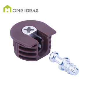 Connecteur de <span class=keywords><strong>meuble</strong></span> en plastique trois-en-un personnalisé Jinhe JH-01-1, avec came en acier et boulon M6.2 pour supports d'étagères de placard - Product Image 2