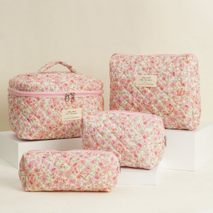 Công Suất Lớn Bông Hoa Trang Điểm Túi Xách Tay Du Lịch Tổ Chức Treo Dây Kéo 4Pcs Coquette Thẩm Mỹ Hoa Lưu Trữ Túi - Product Image 2