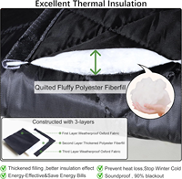 Rideau de porte magnétique en coton isolant thermiquement, facile à installer, rétention de chaleur, maintient une température stable à l'intérieur pour l'entrée de la maison