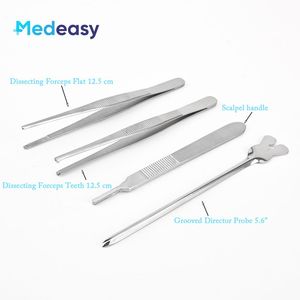 Medeasy - Juego de 22 Piezas de Instrumentos de Disección de Acero Inoxidable, Instrumentos de Entrenamiento Quirúrgico General, Herramientas Anatómicas, Tijeras, Portaagujas - Product Image 6