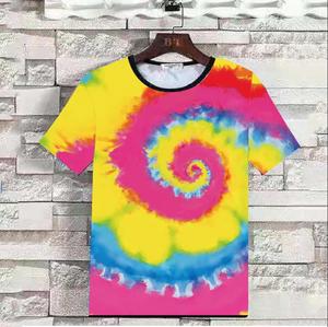 Nueva Llegada, MOQ Bajo, Camiseta Personalizada Barata <span class=keywords><strong>con</strong></span> Estampado 3D, Camiseta <span class=keywords><strong>con</strong></span> Estampado Psicodélico Tie Dye, Camisetas <span class=keywords><strong>con</strong></span> Estampado 3D Exquisito de Múltiples Diseños - Product Image 5