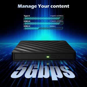 Unidad de <span class=keywords><strong>Blu</strong></span>-<span class=keywords><strong>ray</strong></span> Externa 5 en 1: Reproductor de BD-ROM, Grabador de CD/DVD, USB 3.0 y Tipo-C, Portátil <span class=keywords><strong>para</strong></span> <span class=keywords><strong>PC</strong></span>/Laptop - Product Image 6
