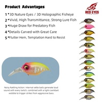 Vente en gros GRIFFON 35mm 6g Leurre crankbait bruyant et sonore Little Devil, Leurre dur pour la pêche au bar