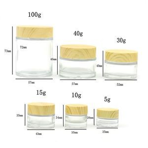 <span class=keywords><strong>Pot</strong></span> cosmétique <span class=keywords><strong>en</strong></span> verre rond givré écologique avec couvercle <span class=keywords><strong>en</strong></span> bois, rechargeable, vide, pour produits de beauté - Vente <span class=keywords><strong>en</strong></span> gros - Product Image 2