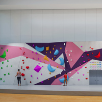 Mur d'escalade intérieur pour le bouldering et l'escalade sportive, idéal pour les jeux en parc et les activités de divertissement en salle
