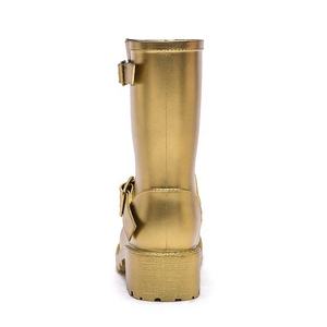 Nuovo fantastico oro lucido impermeabile popolare PVC stivali da pioggia da <span class=keywords><strong>donna</strong></span> <span class=keywords><strong>scarpe</strong></span> da <span class=keywords><strong>donna</strong></span> - Product Image 4
