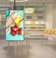 Écran LCD ultra-mince à cadre ouvert de 55 pouces, lecteur de signalisation numérique haute luminosité de 2500 lentes pour ascenseur de magasin de vente au détail