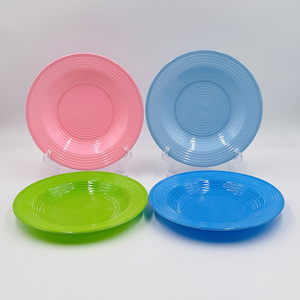 Ensemble de plats <span class=keywords><strong>et</strong></span> de bols profonds en mélamine côtelée de couleur unie, écologiques, 9 pouces, sans BPA, lavables au lave-vaisselle, pour salade, soupe, pâtes - Product Image 2