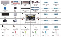 Kit de composants électroniques multifonctions, avec planche à pain fil jumpers, compatibles avec STM32,Raspberry Pi