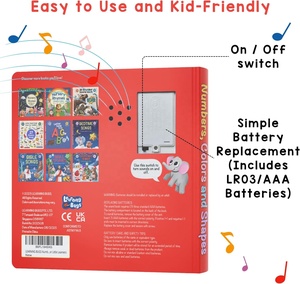 28 livres musicaux de comptage préférés <span class=keywords><strong>pour</strong></span> les tout-petits, 28 livres musicaux à boutons - Product Image 6