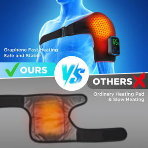 Support d'épaule chauffant électrique en graphène avec contrôle sans fil par application, masseur de thérapie thermique détachable - Product Image 4