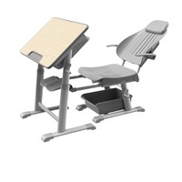 Conjunto de escritorio y silla reclinable Leica, ajustable en altura, para estudiantes de primaria y secundaria, mobiliario escolar