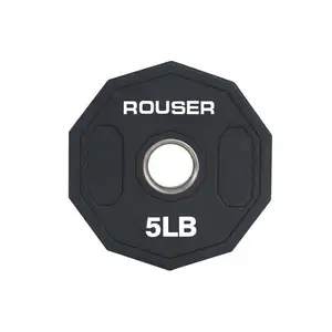 Rouser Fitness Decagon 10 Zijden Pu Urethaan Grip Gewichtsplaten 2.5 5 10 25 35 45 Lb Polyurethaan Gymrubber Platen