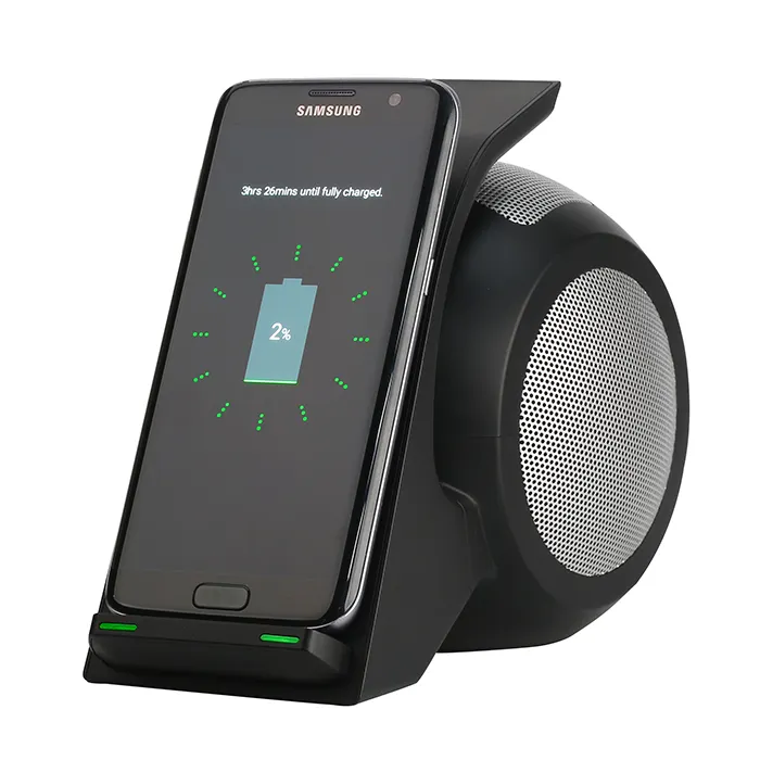 Amazon best seller New product mini portable mini speaker with NFC wireless charger stand holder