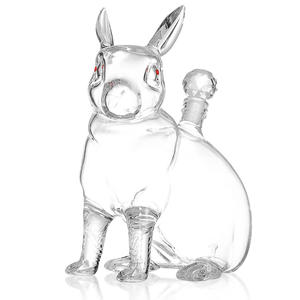 Carafe à <span class=keywords><strong>vin</strong></span> en verre artisanal en forme d'animal, carafe en verre en forme de <span class=keywords><strong>lapin</strong></span>, carafe en verre en forme de lièvre - Product Image 5