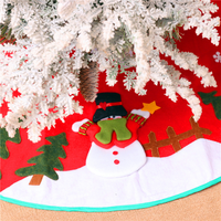 Tapis rond en tissu 3D Bonhomme de neige 2026, Jupe de sapin de Noël pour la maison, le centre commercial, les fêtes et les décorations de Noël