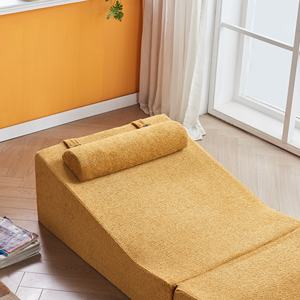 Modern Design Foldable Square Memory Foam Fabric <b>Sofa</b> Chair One <b>Seat</b> Convertible <b>Sofa</b> Bed Modular Set Apartment Bedroom Villa - Product Image 3