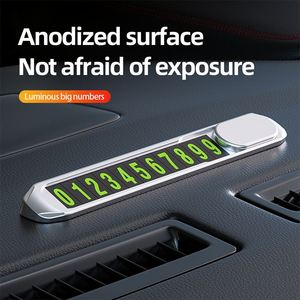 Numéro de téléphone de stationnement de voiture dissimulable Numéro de stationnement temporaire de voiture Numéro de téléphone lumineux Carte de stationnement de voiture avec brise-vitre - Product Image 2