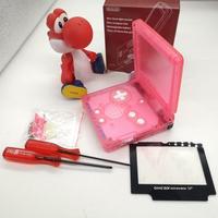 Coque transparente colorée pour GBASP, coque de protection rigide transparente, boîtier complet pour Game Boy Advance SP