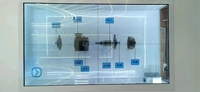 Nouveau design de 22 pouces Écran tactile transparent Affichage LCD Vitrine Boîte avec Windows et système Android
