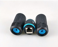 Connecteur d'extension Ethernet double droit extérieur étanche IP68 Huayuantong RJ45 pour câble réseau