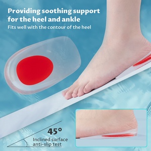 Le coussin de talon en gel de <span class=keywords><strong>silicone</strong></span> soulève la taille du talon de la semelle intérieure du talon plantaire pour la fasciite plantaire - Product Image 5