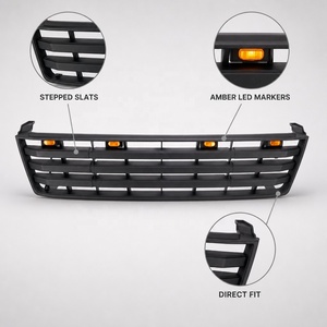 MARVELAND Grille de calandre centrale noire mate style TRD pour Toyota Land Cruiser Prado 90 95 Series - Product Image 1
