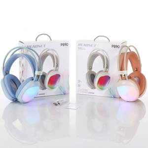Nouveau <span class=keywords><strong>casque</strong></span> sans fil P890 lumineux à dégradé RVB, <span class=keywords><strong>casque</strong></span> de jeu cool, suppression du bruit, écouteurs TWS <span class=keywords><strong>pour</strong></span> filles - Product Image 4