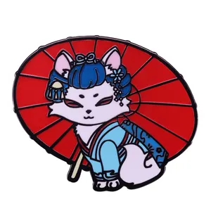 艺妓Yuki波斯猫珐琅别针生鱼片舞妓猫别针