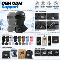 OEM ODM Cagoule polaire d'hiver chaude coupe-vent pour le ski et le cyclisme, sous-casque
