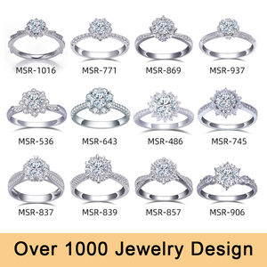 Diseño OEM o ODM Personalizado, Diamante Cultivado en Laboratorio, Moissanita, Plata, Oro de 10k, 14k, 18k, Pulsera, Pendientes, Anillo, Collar, Joyería - Product Image 3