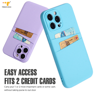 Étuis de téléphone portable en TPU souple pour iPhone 14 13 12 Pro Max plusieurs couleurs porte-carte de crédit fente poche modèle XR
