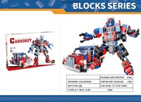 Set Blok Bangunan Kendaraan Robot Petualangan Truk Transformasi untuk Unisex - 300+ Potongan Plastik ABS, Mainan Konstruksi dengan Figur Bumble