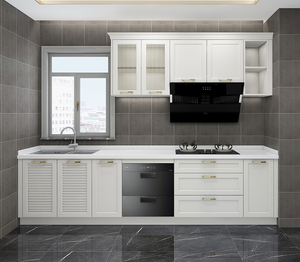 Accesorios de montaje de cocina de <span class=keywords><strong>despensa</strong></span> gris de granja completa de madera de EE. UU. Gabinetes de pared con puertas de agitador de <span class=keywords><strong>Granero</strong></span> UV - Product Image 2