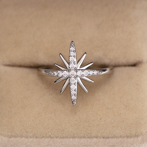 Delicato Anello Sottile con Fiocco di Neve e Fiori, Micro Incastonatura di Zirconi, Gioiello da Mano Femminile per Uso Quotidiano - Product Image 2