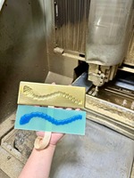 TPS DF-12-081 Moule de gaufrage à chaud CNC en laiton pour boîtes cadeaux de Noël, emballages de chocolat de fêtes, étiquettes de vin du Nouvel An